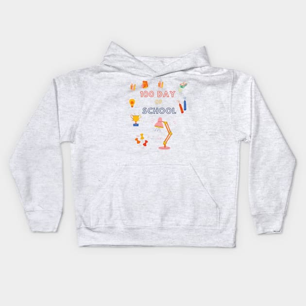 100th day of school Kids Hoodie by KOTB